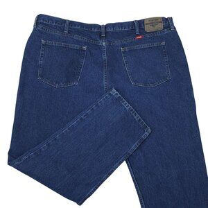 Wrangler Mens Regular Fit Jeans 48x30 Straight Leg Medium Wash Denim